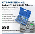 COFFRET TARAUDS ET FILIÈRES PROFESSIONNEL -40 PIECES